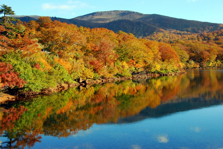 須川湖の紅葉